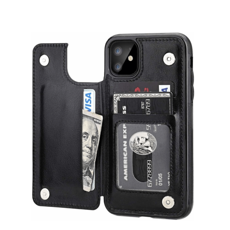 iPhone 14 Pro Max Wallet Case - Schwarz