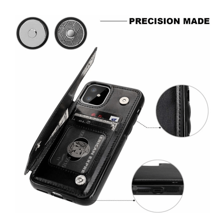 Alternative view of iPhone 14 Pro Max Wallet Case - Schwarz