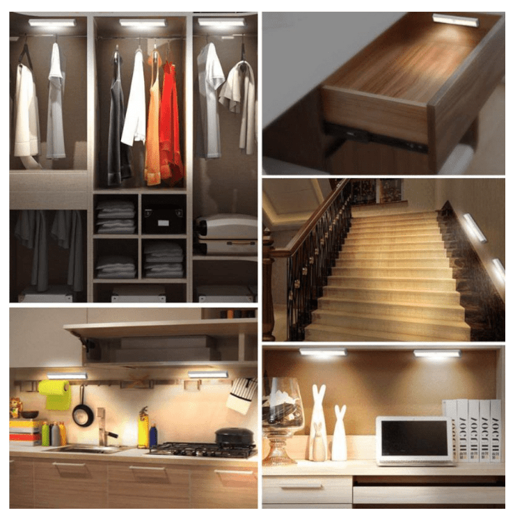 Kabellose LED Lichtleiste Bewegungsmelder Motion Sensor - Warmes Licht