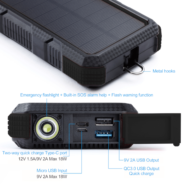 Solar Powerbank 36000mAh