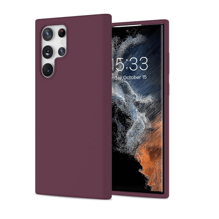 Galaxy S22 Ultra 5G TPU Silikon Case - (Weinrote)