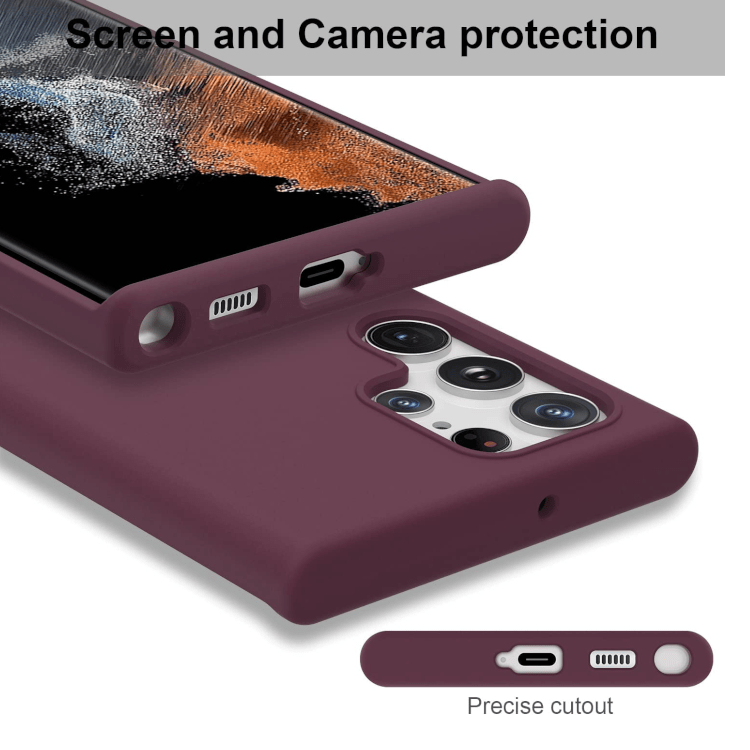 Alternative view of Galaxy S22 Ultra 5G  TPU Silikon Case - (Weinrote)