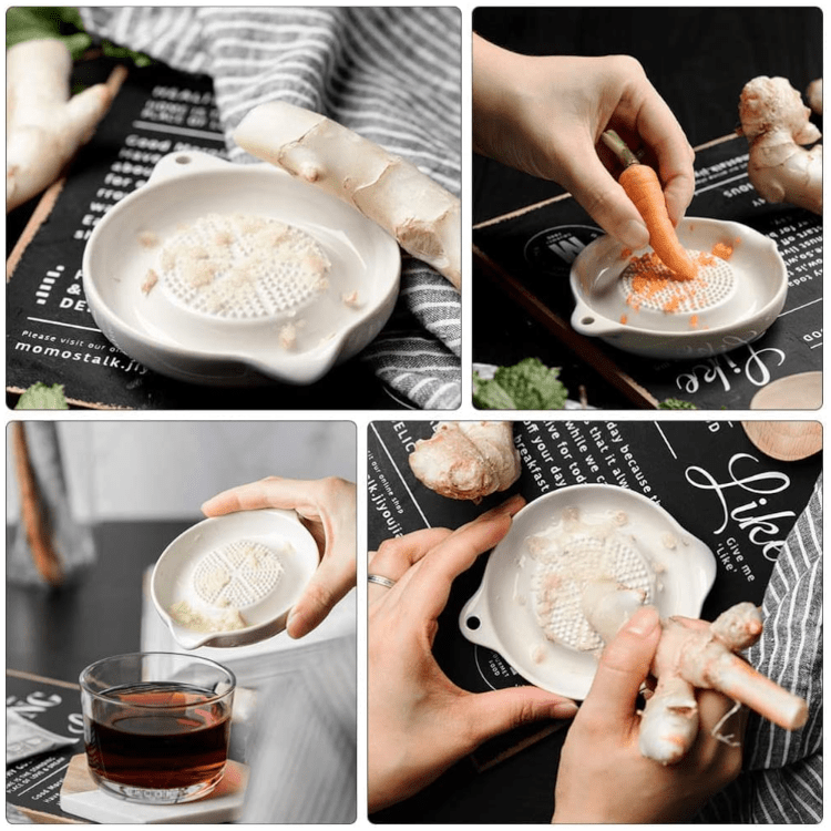 Keramik Knoblauch Reibeteller