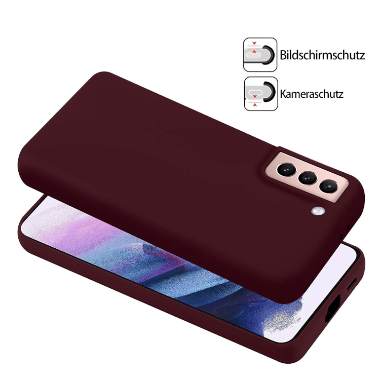 Samsung Galaxy S21 FE TPU Silikon Case - (Weinrote)