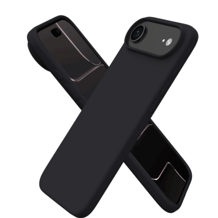 iPhone 17 Air Silikon Case Hülle - Schwarz