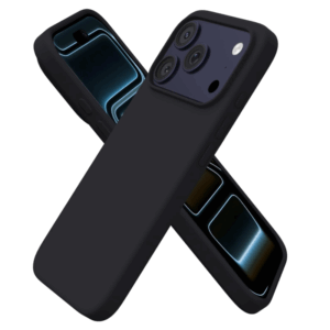 iPhone 17 Pro Silikon Case Hülle - Schwarz