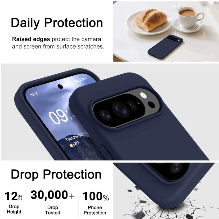 Alternative view of Google Pixel 10 Pro XL Silikon Hülle - Marineblau