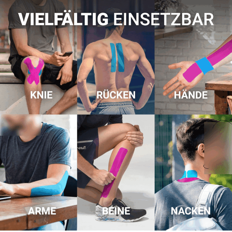 Alternative view of Kinesiologie-Tape vorgeschnittene 10er-Pack (25 × 5 cm)