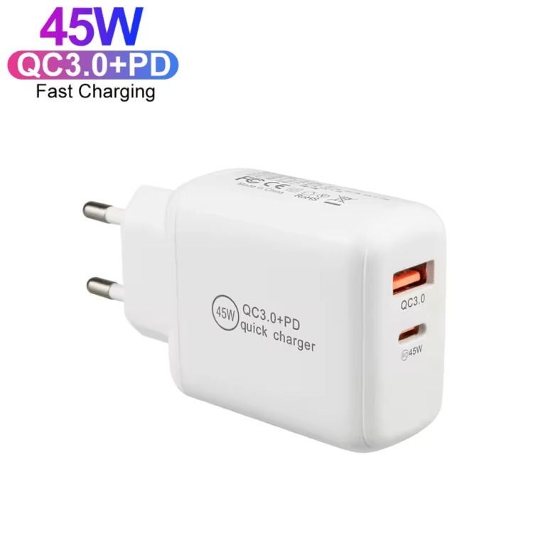 45W Super Fast Charger USB-C & USB-A