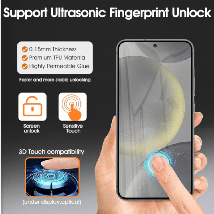 Alternative view of Galaxy S26 Hydrogel TPU Full Screen Schutzfolie (3 Stück)