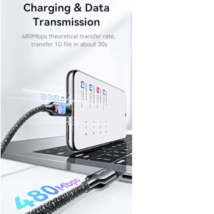 USB-C Kabel PD 65W 1M - mit RGB – Bild 5