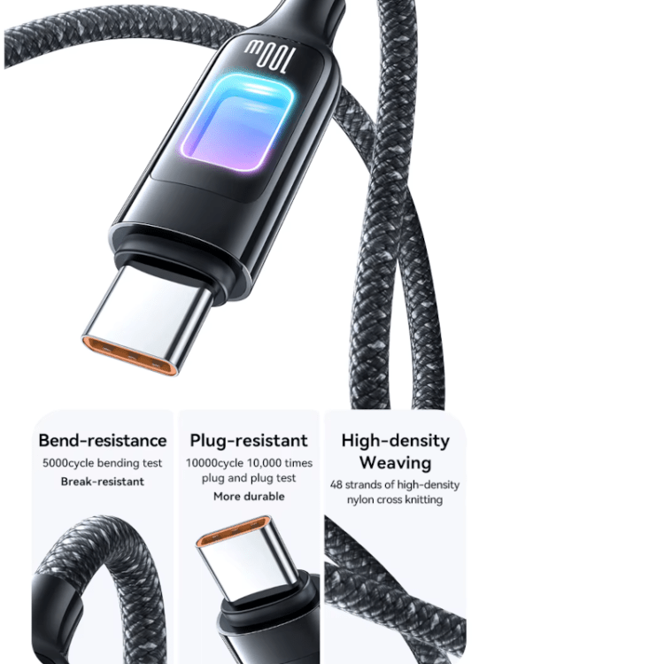 USB-C Kabel PD 65W 1M - mit RGB – Bild 3