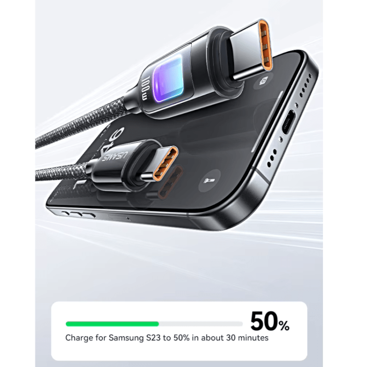 Alternative view of USB-C Kabel PD 65W 1M - mit RGB