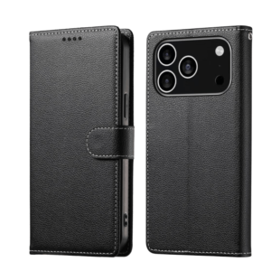 iPhone 17 Pro Flip Wallet Cover Echtleder