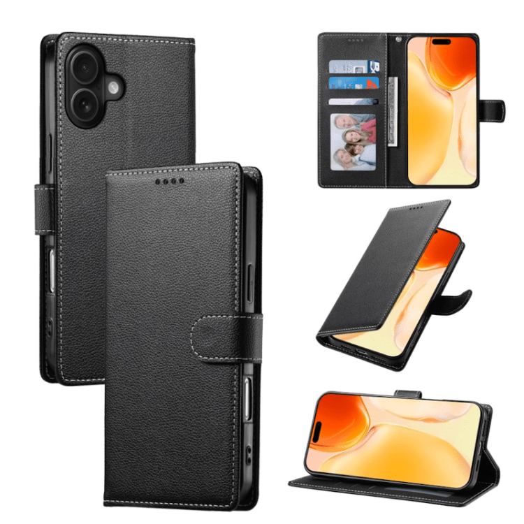 iPhone 17 Flip Wallet Cover Echtleder