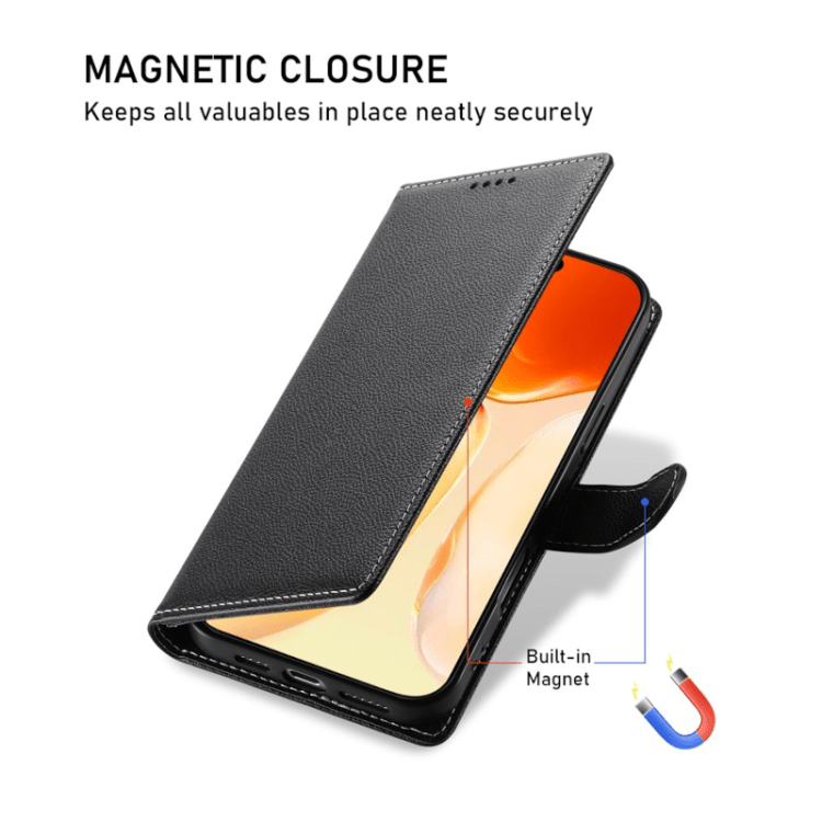 Alternative view of iPhone 17 Flip Wallet Cover Echtleder - Schwarz